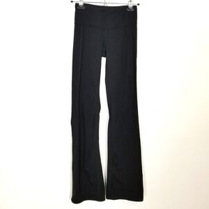 Athlete Women Wide Leg Athletic Pants Sz XS Black Logo Pull On Yoga‎ Stretchy